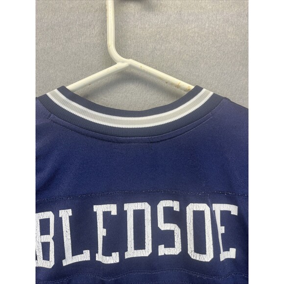 Dallas Cowboys Equipment Jersey M Blue Drew Bledsoe Reebok NFL Football #11 VTG - Picture 10 of 15